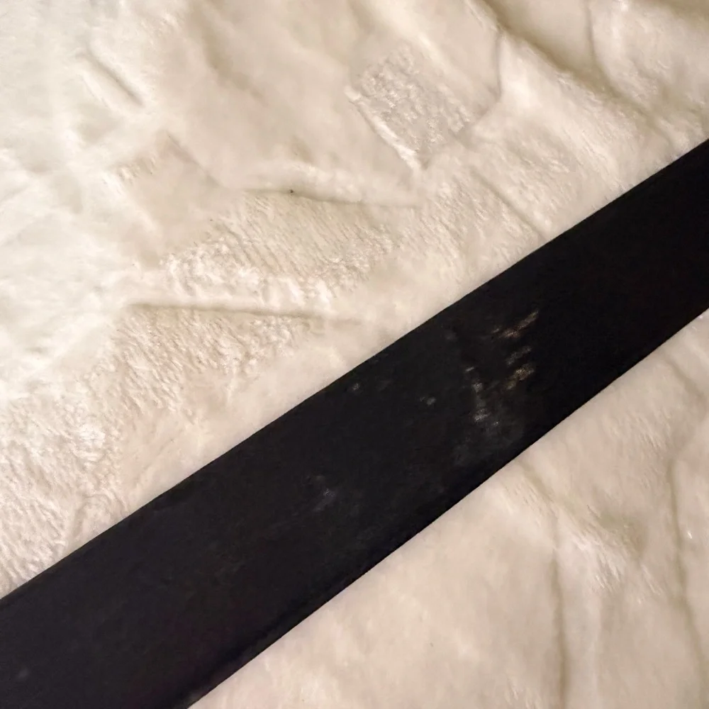 Salvatore Ferragamo Black Leather Belt with Gold Gancini Buckle